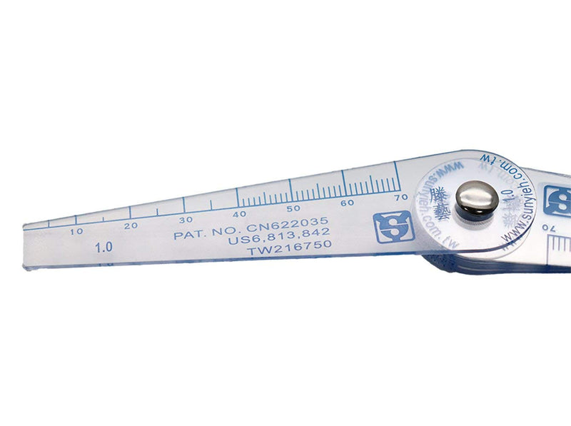 [Australia - AusPower] - BESNIN Plastic Feeler Gauge 13 in 1 Gap Measuring Tool 0.05-1 mm Metric and Inch Marked for Measuring Gap Width Thickness 