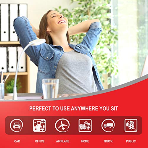 QiPillow - Pain Relieving Ergonomic & Orthopedic Back Lumbar & Posture Support Seat Throw Pillow for Chair, Couch, Bed (Camel)