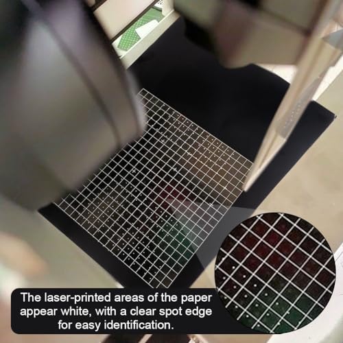 BENECREAT 10 Sheets Black Laser Engraving Testing Paper A4 28x21cm Double Sides Laser Marking Paper for Fiber Laser Marking and Engraving Laser Cutting Marking Machine