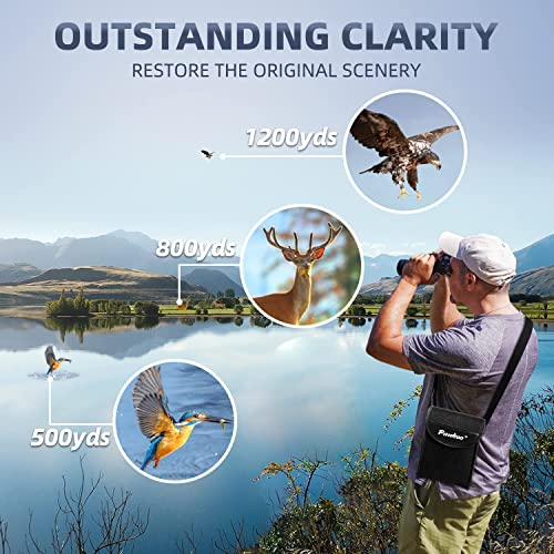 12x60 Monocular Telescope High Powered with Smartphone Adapter Tripod and Portable Bag, Larger Vision Monoculars for Adults with BAK4 Prism & FMC Lens, Suitable for Bird Watching Hiking Travel Black Monocular
