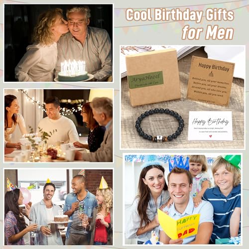 AryaHozel Cross Bracelet for Men, Birthday Gifts for Men, 10th-80th Happy Birthday