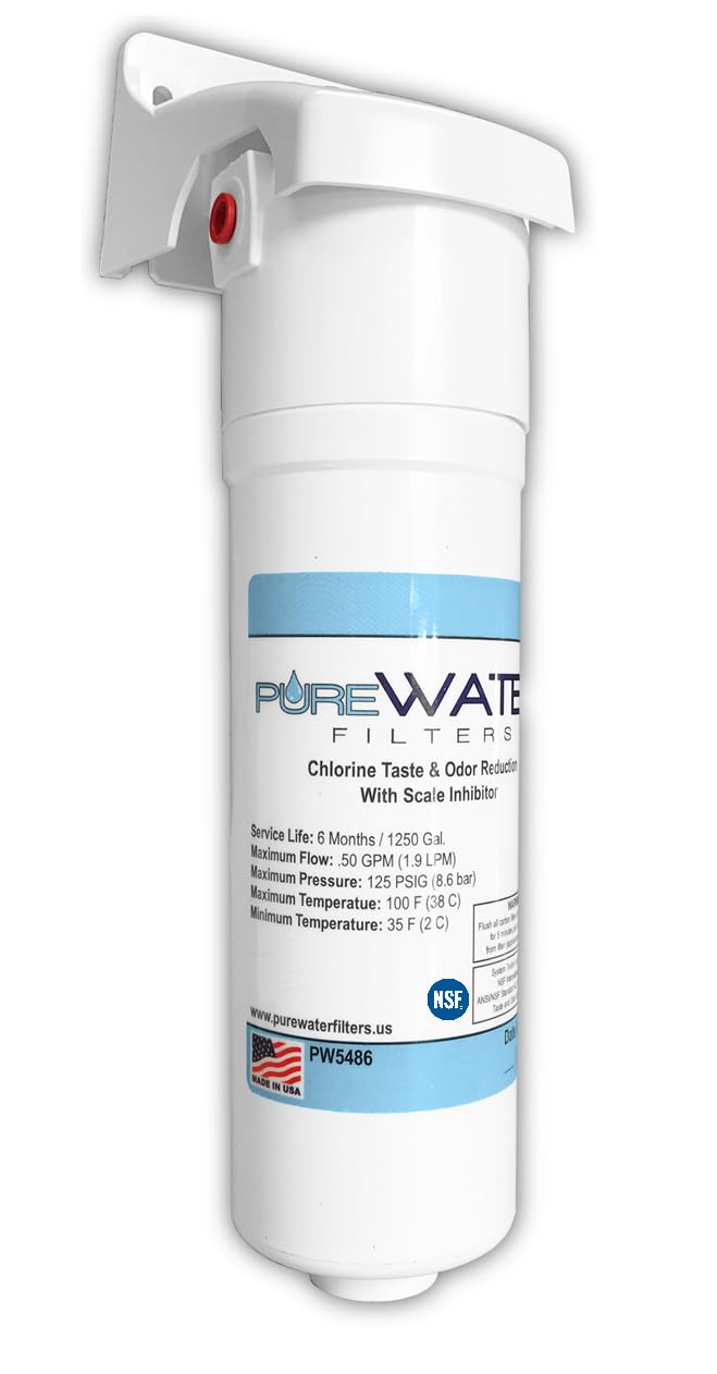 PureWater Filters Water Filter Kit Compatible with Keurig B150, K150, B155, K155, K2500, K3000, B3000, B3000SE, K3500, K4000 (Filter, Housing Head, Mounting Bracket with Screws)
