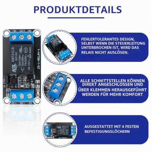 1 x DC 12 V Relay Module 1 Channel Relay with Optocoupler High or Low Level Trigger Extension Board 1 Pcs 1 Channel