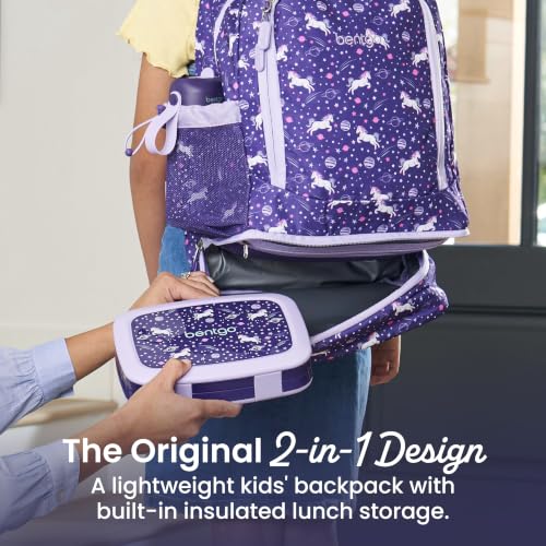 Bentgo Kids 2-in-1 Backpack & Insulated Lunch Bag with Padded Straps Unicorn Kids Large