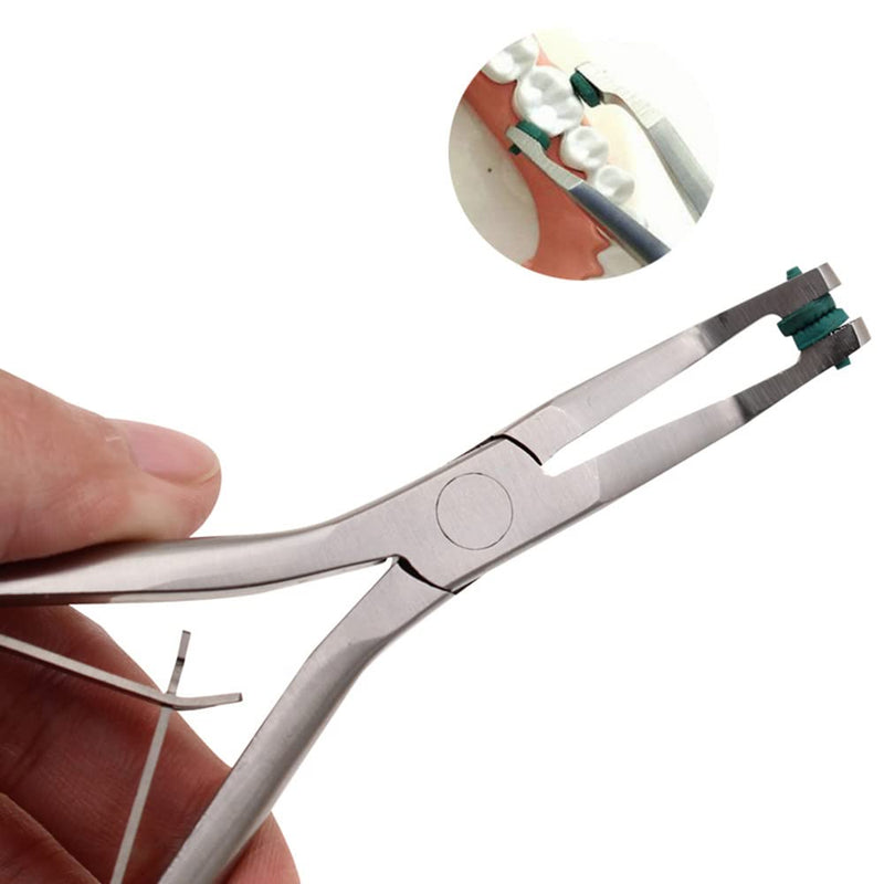 [Australia - AusPower] - Dental Crown Plier Dentist Tools Temporary Teeth Removal Pliers with Green Rubber Stainless Steel 