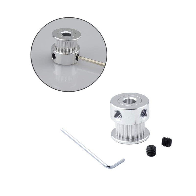 [Australia - AusPower] - FULARR 10Pcs Premium Aluminum Alloy GT2 Timing Pulley, 20 Teeth 5mm Bore GT2 Belt Pulley for 3D Printer 6mm Width Timing Belt 