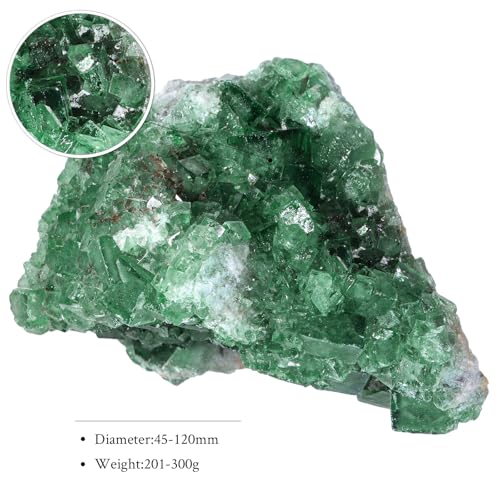 Natural Raw Fluorite Crystal Stone Geodes Green Crystal Geode #F 1.77"-4.72" (0.44-0.66 lb)