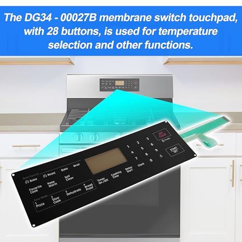 DG34-00027B Membrane Switch Touchpad Compatible with Samsung Range Oven