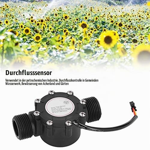 Water Flow Sensor for Swimming Pool Systems, Hall Effect, G1 Male Thread, 1-100 L/min, DC 3-24V, Plastic, Model YF-G1