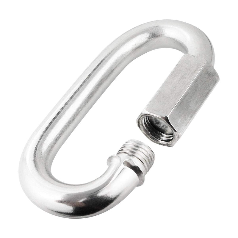 [Australia - AusPower] - 30 Packs Quick Link M3.5 1/8 inch 304 Stainless Steel Quick Link Chain D Shape Locking Quick Chain for Carabiner, Hammock, Camping and Outdoor Equipment 