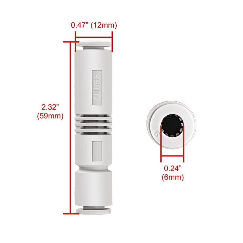[Australia - AusPower] - Pneumatic Fitting Vacuum Ejector, ZU05S, 6mm Push in One Touch Tube type (10), Gray 10 
