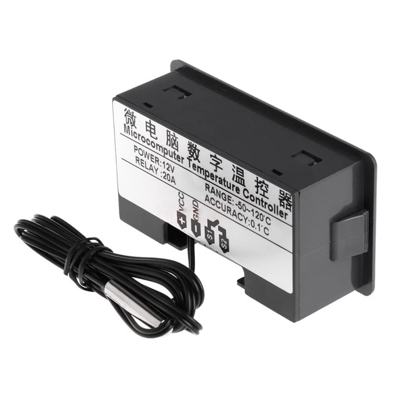 [Australia - AusPower] - W3230 Digital LED Temperature Controller Module Digital Thermostat Switch with Waterproof Probe Programmable Heating Cooling Electronic Thermostat Range from -50℃ to 120℃ (12V 10A 120W) (2 Pieces) DC 12V 