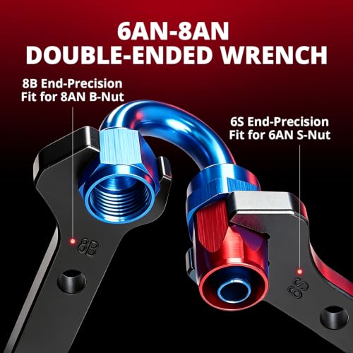 EVIL ENERGY AN fittings wrench set with black adjustable wrenches for hose fitting adapters