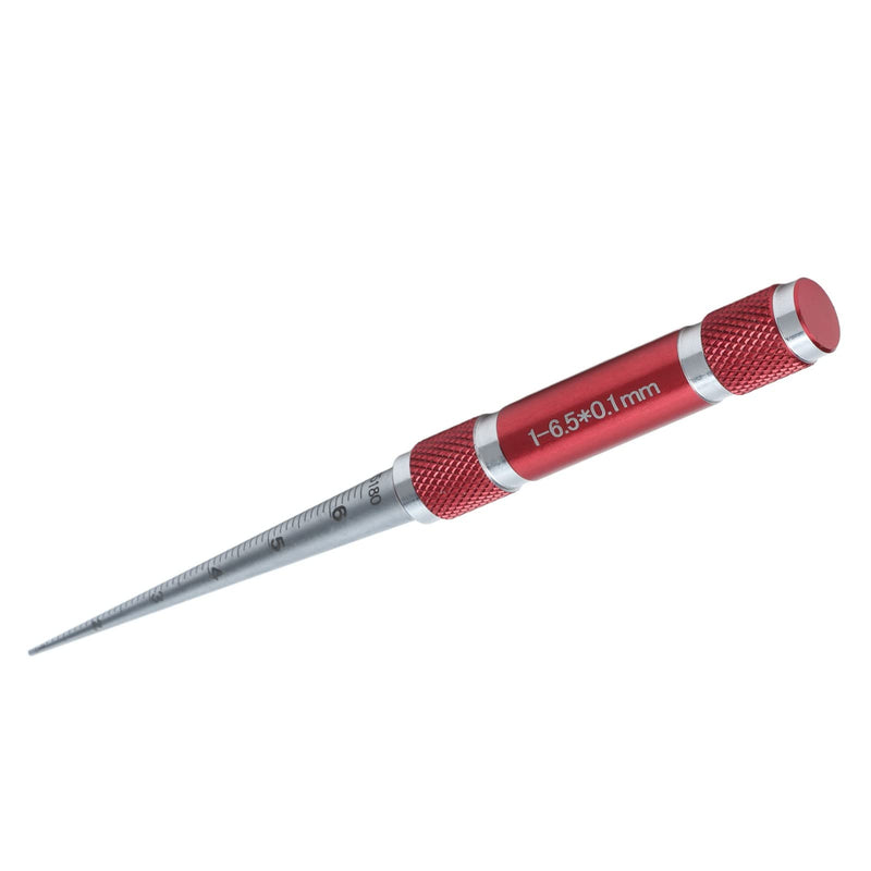 [Australia - AusPower] - Stainless Steel Aperture Tapered Hole Ruler Inner Hole Diameter Measuring Tool 1-6.5mm 
