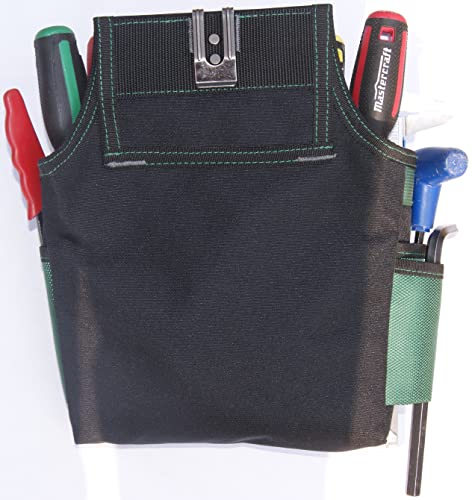 ZAKCO green mini electrician tool pouch made of polyester with multiple utility tool compartments
