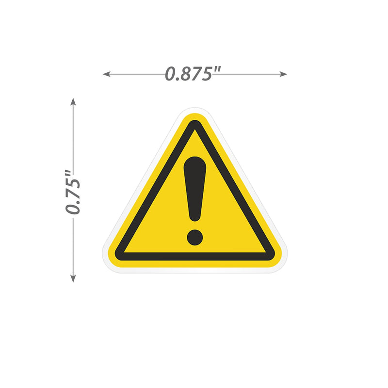 SmartSign (250/Pack) ISO W001 General Hazard Warning Labels with Exclamation Symbol in Dispenser Box, 0.838" x 0.75", Plastic Labels (Aggressive Adhesive) with Polyolefin Film, Yellow/Black