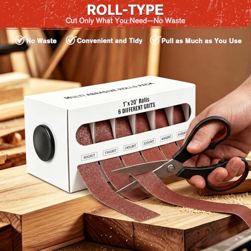 GRENTOOL sandpaper emery cloth roll for sanding metal and wood