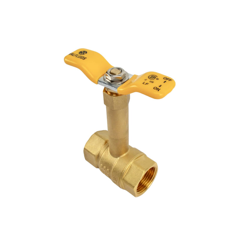 Brass Long Bonnet Ball Valve, Lead-Free, NPT Thread Connection (3/4-Inch) 0.75 Inch