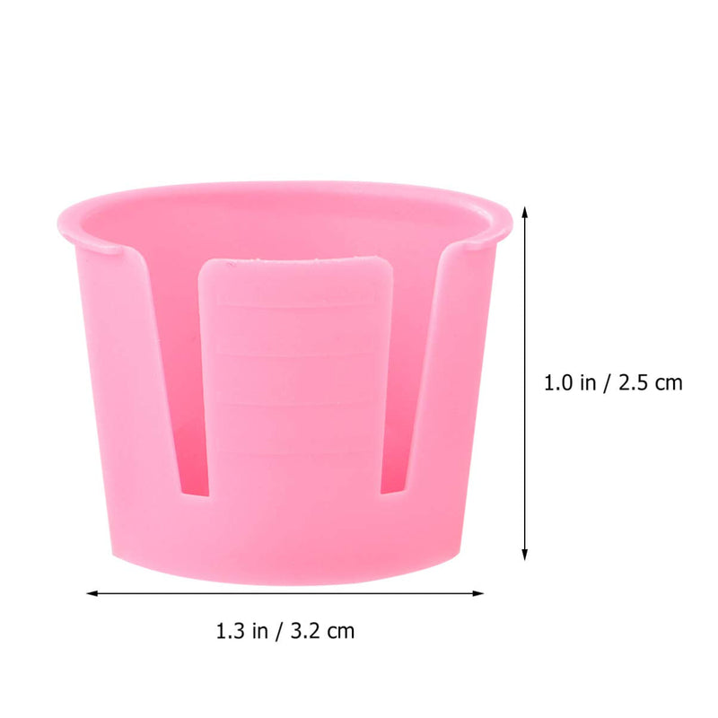 [Australia - AusPower] - ARTIBETTER 50pcs Plastic Dappen Dish Disposable Mixing Bowls Small Plaster Cup Container for Dental Nails Acrylic Tattoo Red 