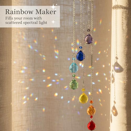 Crystal Suncatcher, Rainbow Maker for Window Decor & Garden