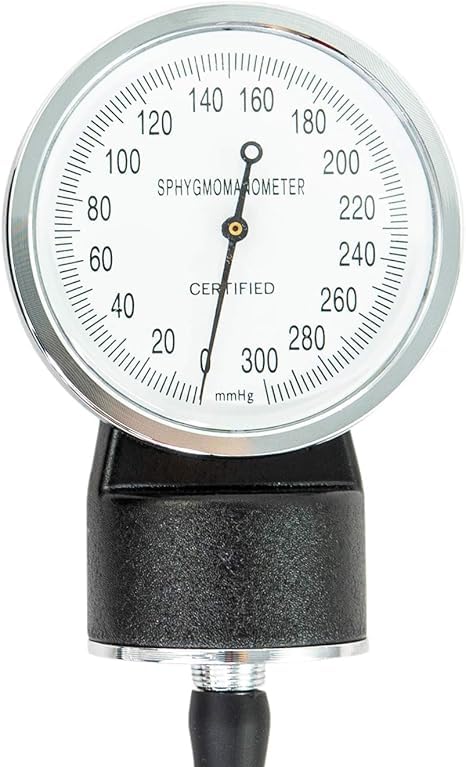 [Australia - AusPower] - LINE2design 58730-BK Manual Blood Pressure Cuff - Adult Large Medical Deluxe Aneroid Sphygmomanometer - Nurses Manual BP Cuff Monitor with Durable Carrying case – Black 