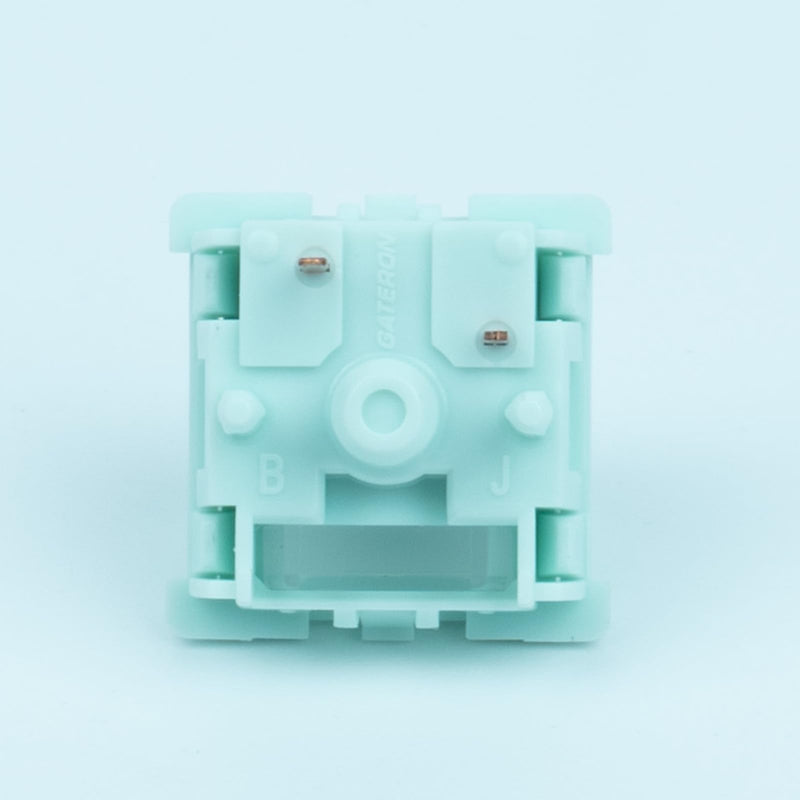 [Australia - AusPower] - GATERON Smoothie Keyboard Switches, Linear RGB LED 5 Pin White 22mm Dual-Stage Spring Factory Pre-lubed 40gf Full POM Key Switches for MX Mechanical Keyboard(105PCS) 105PCS 