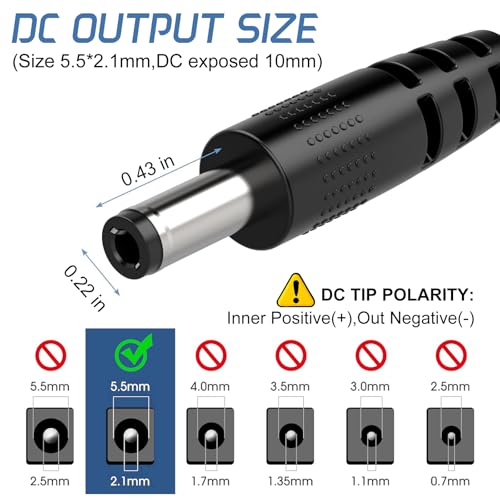 AGOTD 24 V Power Supply 1 A 24 W, AC Adapter, Power Supply LED Driver Input 220-240 V 50-60 Hz, 24 Volt Power Supply Output, AC to DC Converter Transformer for Strip Driver 24 V 1 A