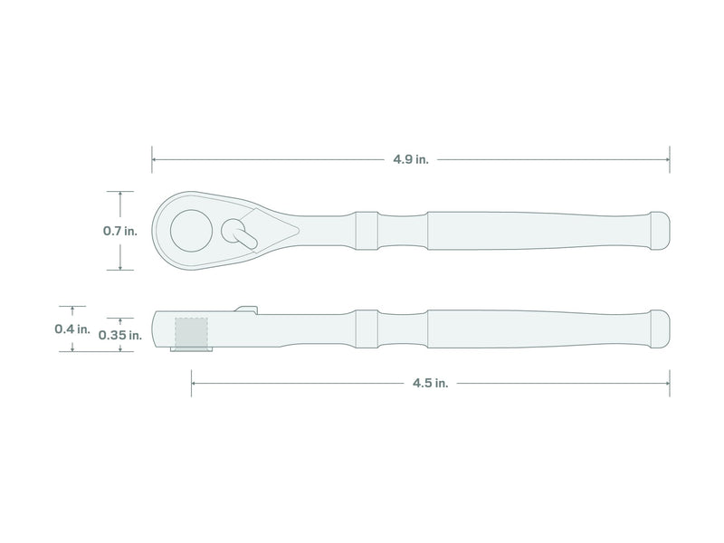 [Australia - AusPower] - TEKTON 1/4 Inch Drive x 4-1/2 Inch Bit Ratchet | SRH71004 
