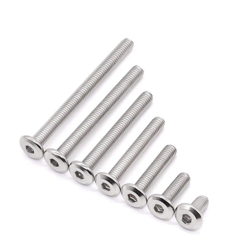 [Australia - AusPower] - Glvaner M10-1.5 x 50mm Binding Screws Furniure Screws, Connection Bolt, Flat Round Head Socket Head Cap Screws, 304 Stainless Steel 18-8 Full Thread, 10 pcs 