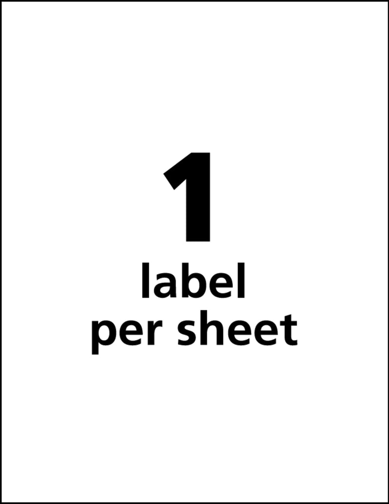 Avery Ultra Duty GHS Chemical Labels for Pigment Inkjet Printers, Waterproof, UV Resistant, 8.5 x 11 (60521) 8-1/2" x 11"