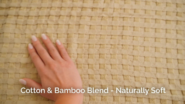 Cooling Waffle Blanket for Hot Sleepers - Throw Size, 50x60, Taupe 02 - Taupe Throw (50" x 60")