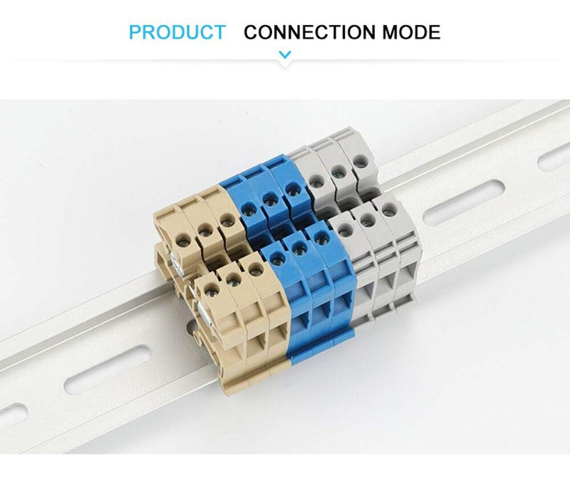 [Australia - AusPower] - BULUSHI 10 Pcs 10" Inches Long 35mm Wide 7.5mm High Width Slotted Design Aluminum DIN Rail 