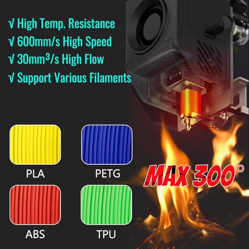 2 x 0.4 mm Cobra 3 Max Quick Swap Nozzle, Integrated Hardened Steel Nozzle, Print Head Extruder Nozzles for Anycubic Kobra 3 Max/Kobra 3 Max Combo 3D Printer Accessories