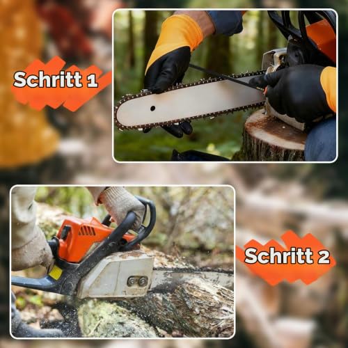 6 Sizes Round File Chainsaw, Chainsaw File Saw Chains Round File, File for Chainsaw 3.2 mm 4.0 mm 4.5 mm 4.8 mm 5.2 mm 5.5 mm Chainsaw File Set for Lawn Mowers, DIY and Professionals