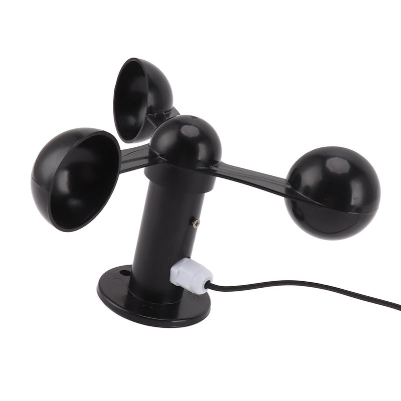 [Australia - AusPower] - Anemometer Sensor, Measures Wind Speeds, Includes 8M Waterproof Cable, Features 4cm Mounting Hole, Anti-Interference Design, 3 Cups Wind Speed Detector 