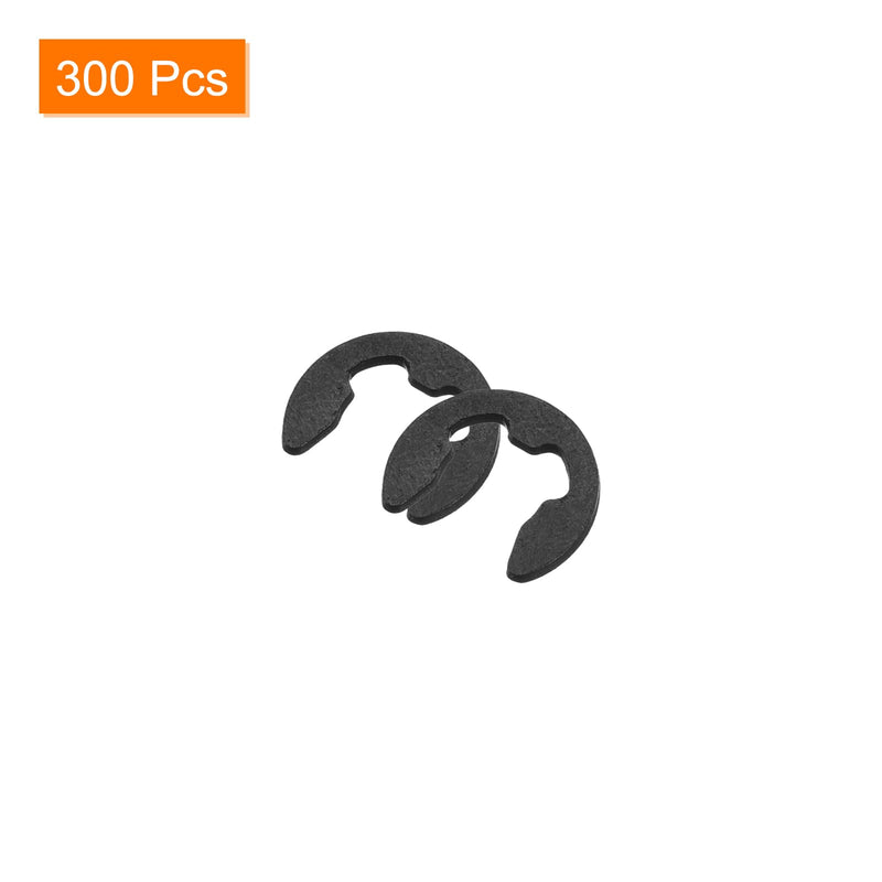 [Australia - AusPower] - uxcell 300 Pcs External Retaining Rings, 5mm 65Mn Carbon Steel E-Clip External Circlip Snap Rings Round Wire Snap Rings for Valves Electrical Appliances 