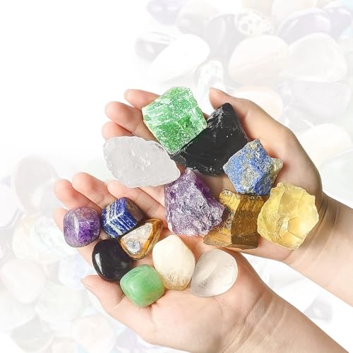Erliway Red Quartz Crystal Tumbled Healing Stones, 1.25-2.0"