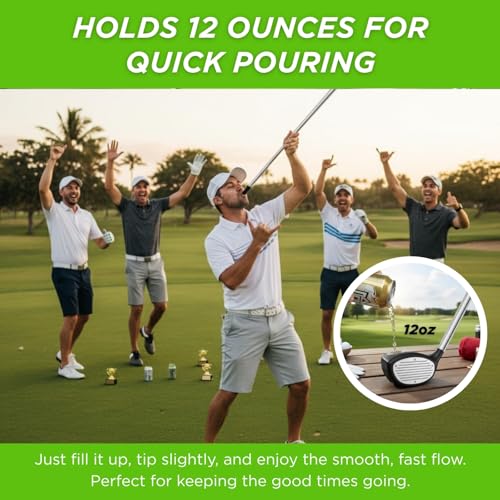 Golf Beer Bong Golf Club - Novelty Party Gift for Golfers, The Ultimate Sports Gift for Dad, Boyfriend, Him, Golf Lover - Gag Gift, College Frat Gift Holds 12 Ounces!