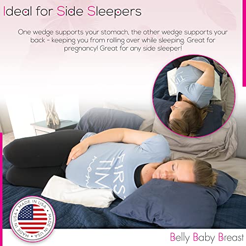 Set of 2 Belly Baby Breast Pillow wedge pillows for side sleepers and pregnancy, providing comfortable body support