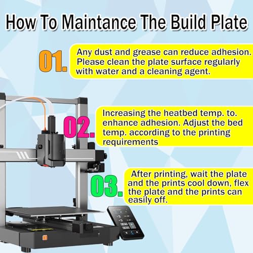 Smooth PEO PET Build Plate for Anycubic Kobra 3/Kobra 3 Combo, Flexible PEO PET Spring Steel Bed Plate 256x268 mm Kobra 3 Print Bed