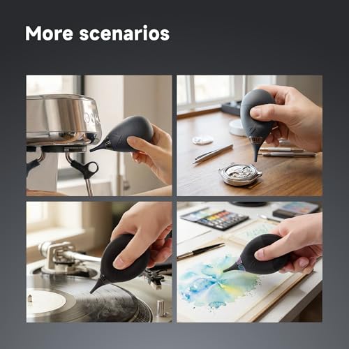 VSGO Camera Air Blower for Lens and Sensor Cleaning, Black+Colorful Ring