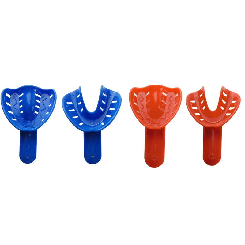 [Australia - AusPower] - 12PCS 6 Sizes Dental Impression Tray for Adult/Children, Plastic Materials Teeth Holder Dental Central Supply for Oral Tools 