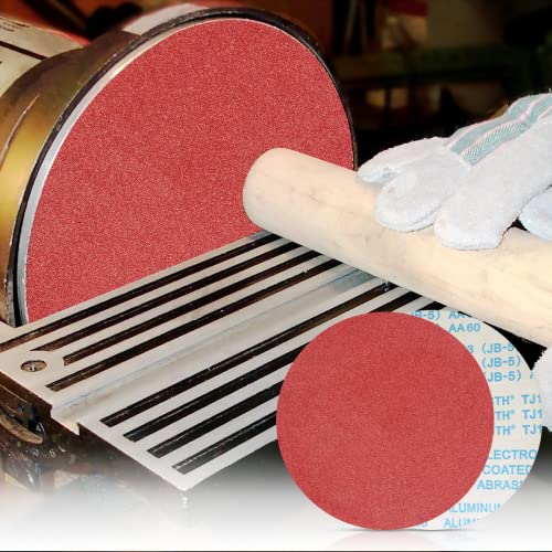 FEIHU Pack of 8 Self-Adhesive Sandpaper 251 mm (10 Inches) Grit 80 High-Quality Aluminum Oxide Abrasive Suitable for Wood, Furniture, Metal Surface Treatment