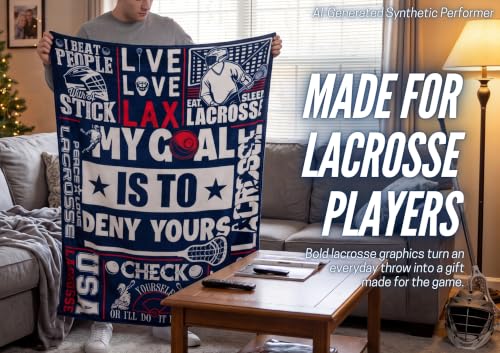 InnoBeta Lacrosse Gifts for Boys, Lacrosse Blanket 50 x 65 Inch