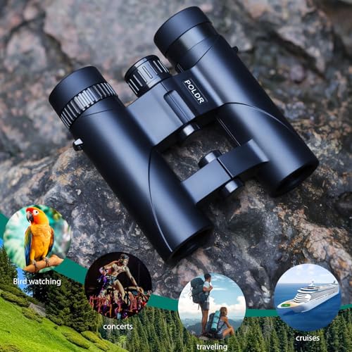 POLDR 12x25 Compact Binoculars for Adults, High Powered Waterproof