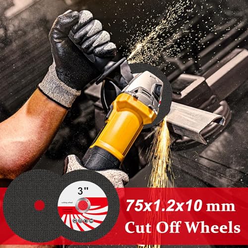 Cutting Disc 75 x 1.2 x 10 mm for Mini Angle Grinder Pack of 25 | Metal and stainless steel cutting discs, cutting discs 75 mm for cordless mini cutters, precise and fast cutting
