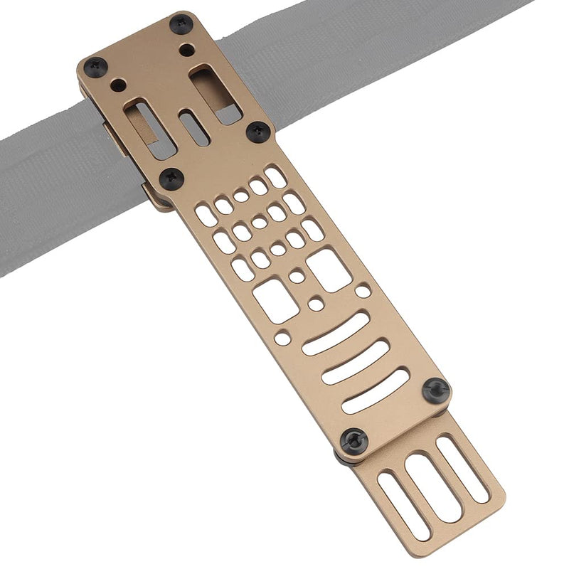 Tactical Sinking Holster Leg Hanging Extension Plate Adjustable Metal Modular Holster Adaptor Leg Drop Organizer CB 19x5.4x0.4cm