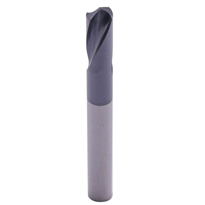 BestParts 2Pcs 2 Flute 120 Degree Solid Carbide Spot Drill - AlTiN Coated | Spotting Drill, 1/4" Shank Diameter, 3/4" Flute Length, 2-1/2" Overall Length 1/4 in