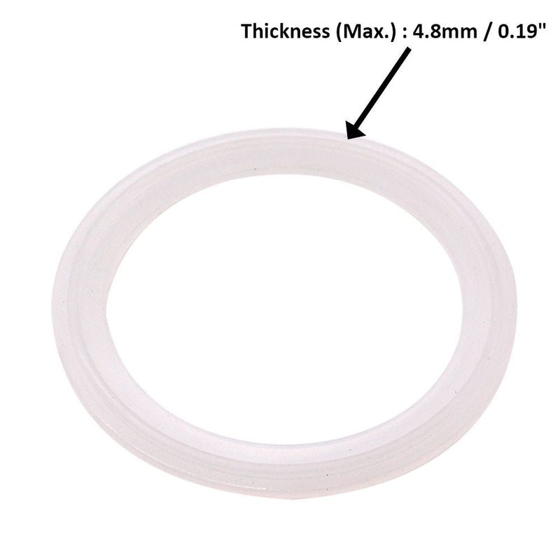 DERNORD Silicone Gasket Tri-Clover (Tri-clamp) O-Ring - 2.5 Inch (Pack of 5) Pack of 5