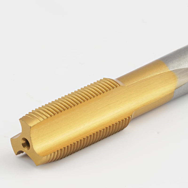 [Australia - AusPower] - Metric M8 X 1.25 HSS Ti-Coated Straight Flute Thread Tap, M8 X 1.25mm Titanium Coated Thread Machine Tap Right Hand 
